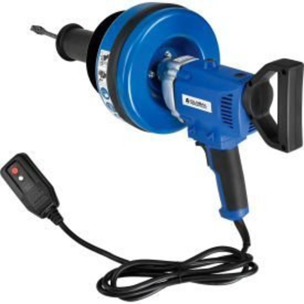 Global Equipment Electric Handheld Drain Cleaner For 3/4"-3"ID, 0-500 RPM, 3 Cables D02-001B